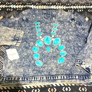 Women’s denim hand painted jacket